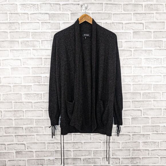 The Kooples Women's Wool Cashmere open front Cardigan lace up cuff sz 1 - Picture 6 of 10